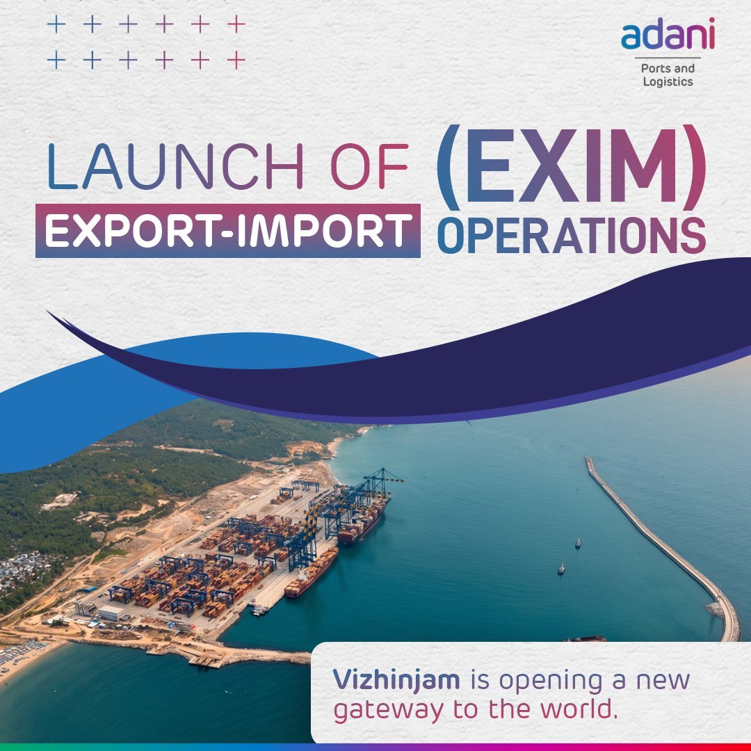 TnInvestment's tweet photo. 💢💢Vizhinjam Transhipment Hub💢💢

#Adani Ports and Logistics has commenced full-fledged #EXIM operations at #Vizhinjam International Seaport at #Kerala

- Exim operations will reduce dependency on #Colombo & #Singapore ports

- Advantage for Industrial Parks in South #TamilNadu and will bring many Logistics parks as well towards #South Tamil Nadu

#InvestInTN | #TamilNadu | #OneTrillionTN