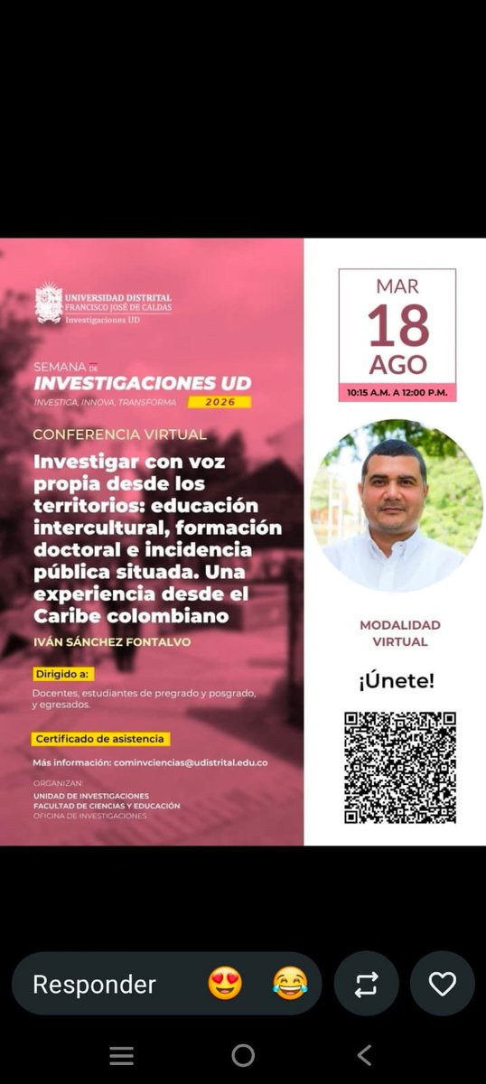 LicInglesUD's tweet photo. Socialización de investigaciones en la Universidad Distrital https://t.co/ko9fUpSFPB