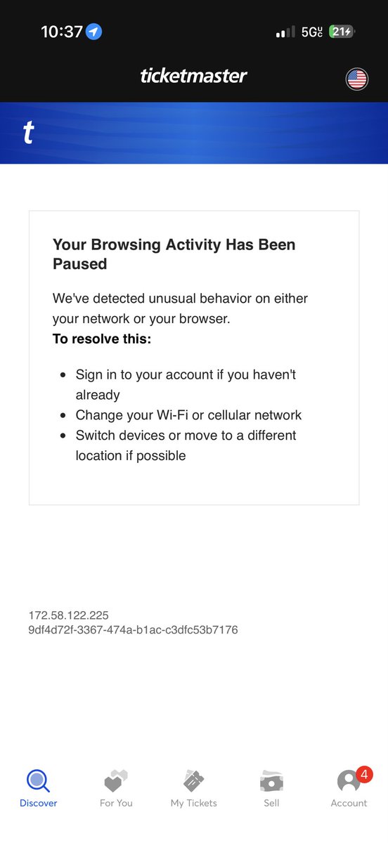 kate_rose24's tweet photo. @Ticketmaster this is bullshhhhhhh I’ve logged in from every device in my house and get this error for luke combs https://t.co/wEVoh4QJMg