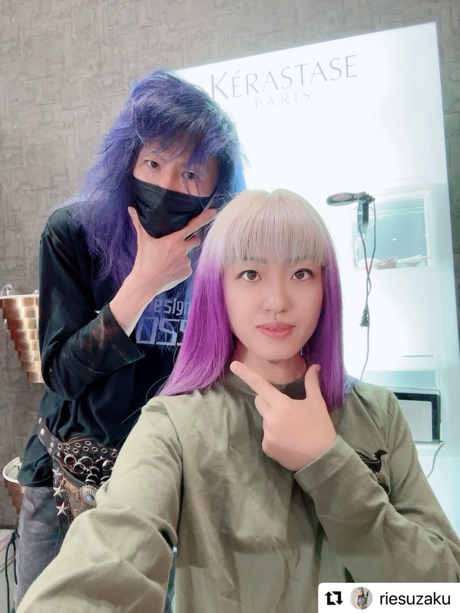 RieSuzaku_USA's tweet photo. 💙 @carossa_mimomi
💙 @RieSuzaku #carossa #hairdesign #guitarist https://t.co/YrvigBQrpm