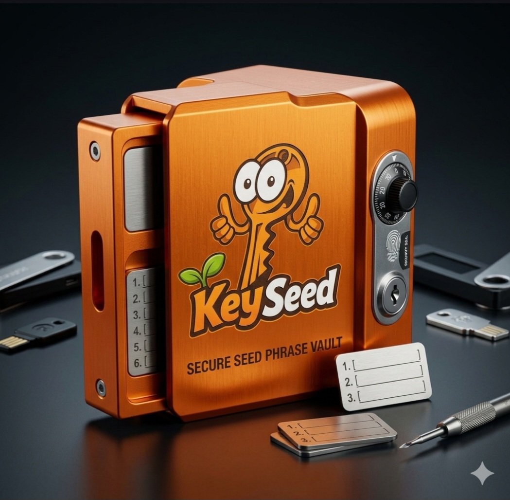 Meyer182Chris's tweet photo. New KEYSEED seed phrase vault. In expansion will be coming and website drop us a line https://t.co/9qmEYEemYI https://t.co/V38hqaGkjc