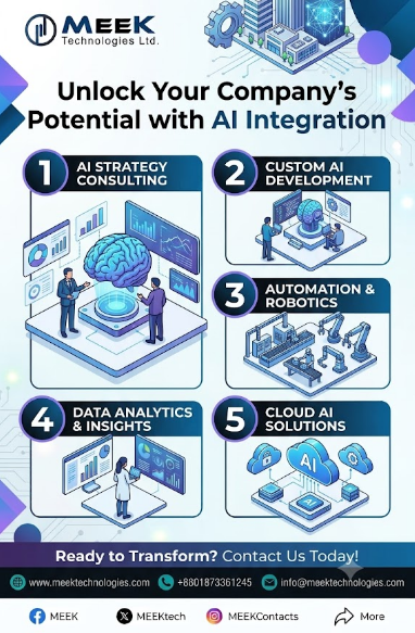 meekint's tweet photo. Transform Your Business with AI 🚀
#USA
AI isn’t the future��it’s now. 

🤖 Turn smarter ideas into real business growth with [ MEEK Technologies . ]🚀

Let’s talk!🌐https://t.co/7m9yfikB8j 
📱-  [+8801873361245 ]  
📧 meektechnologies@gmail.com

#MEEKTechnologies #AI #Canada #UK https://t.co/nZvknNeAGa