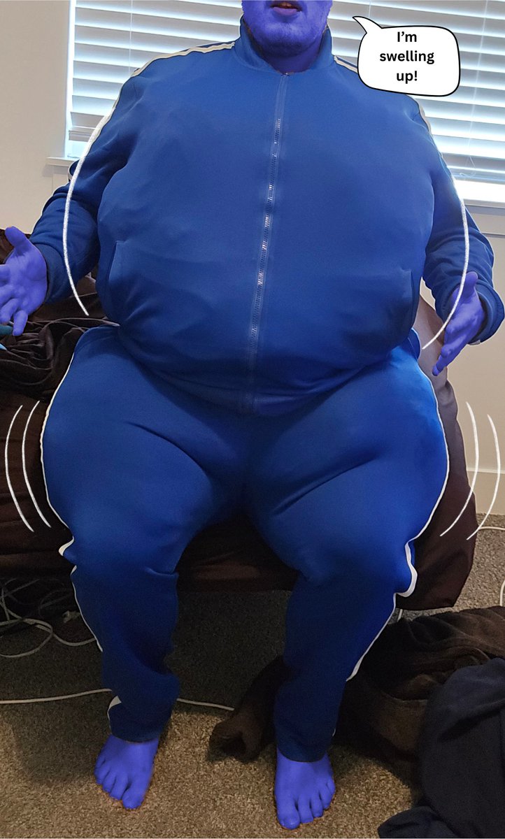 RoundyPerson's tweet photo. Spherical Delight Comic (2/3) #blueberryinflation #bodyinflation #bellyinflation #buttexpansion https://t.co/8TJoRjtAHM