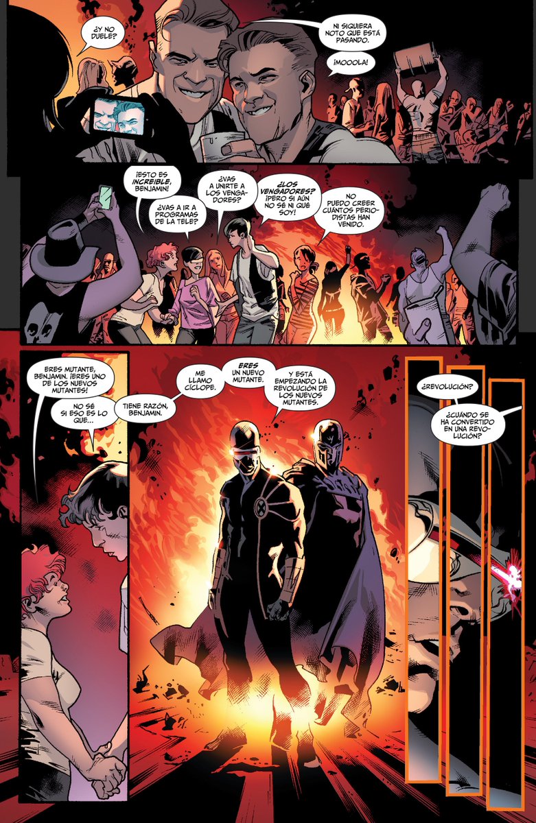 protobertx's tweet photo. No se culpa por tener miedo por tener poderes, sino que ne vez de ayudar  o al menos intentar comprender pues..eliges crear un centinela

Un ejemplo como debería tratarse seria en all new X-Men de Bendis y en vez de ponerse en modo"EXTERMINIO"es "felicidades panita bien por ti"⬇️ https://t.co/EeBxKSewAd