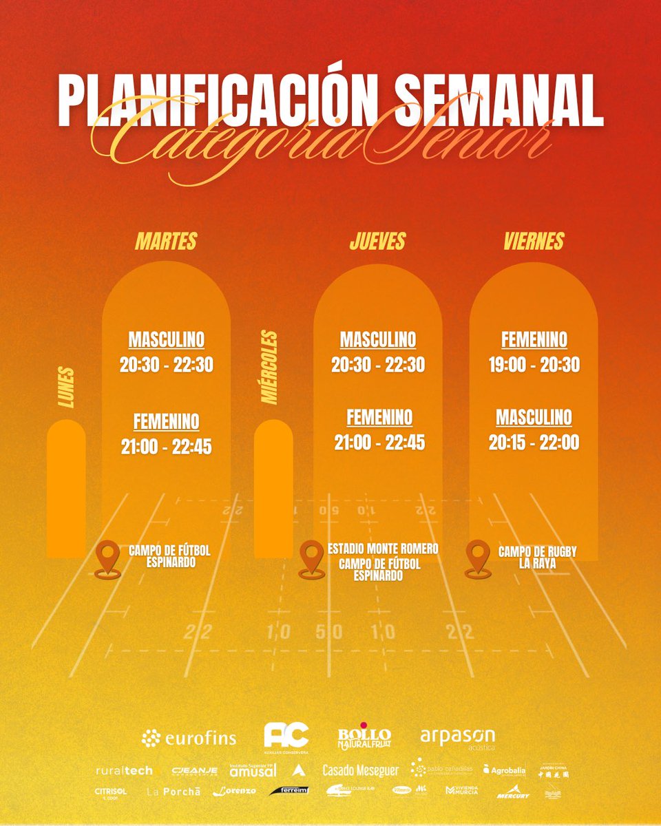 XVRugbyMurcia's tweet photo. 🏉 ¡ARRANCA LA TEMPORADA 2026/27! 🦁

Ya tenemos las fechas de vuelta a los entrenamientos para todas nuestras categorías. https://t.co/MRib8sqBoq