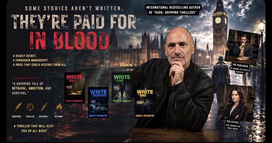 davepperlmutter's tweet photo. Thanks π
My #ShamelessSelfpromoTuesday is that three kindle books in my #CrimeThriller four series are in the TOP 20 on @AmazonKindle π whatβs your #ShamelessSelfPromo?
π#WriteToKill
https://t.co/K89dg6DOGT
π#WriteToSurvive
https://t.co/c714AA2WR3
π#WriteToLive
https://t.co/dxGh78dpq1
π #WriteToEnd
https://t.co/q6200OeRmh