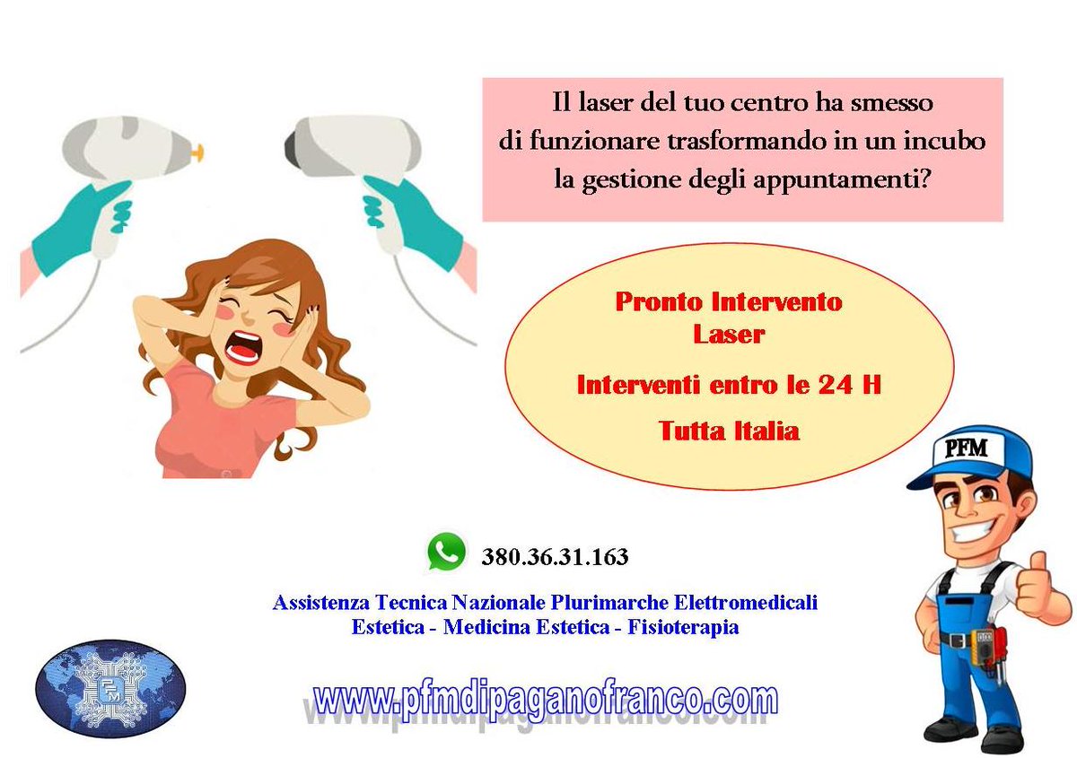 pfmpaganofranco's tweet photo. #assistenzatecnica nazionale apparati: #estetica #medicinaestetica - #fisioterapia plurimarche e conto terzi  Produzione e Vendita Diretta https://t.co/t7AvKbSk7s 

#pfmdipaganofranco #elettromedicali #laser #laserepilazione #laser808 #diodolaser808 https://t.co/shpRLHG7jc