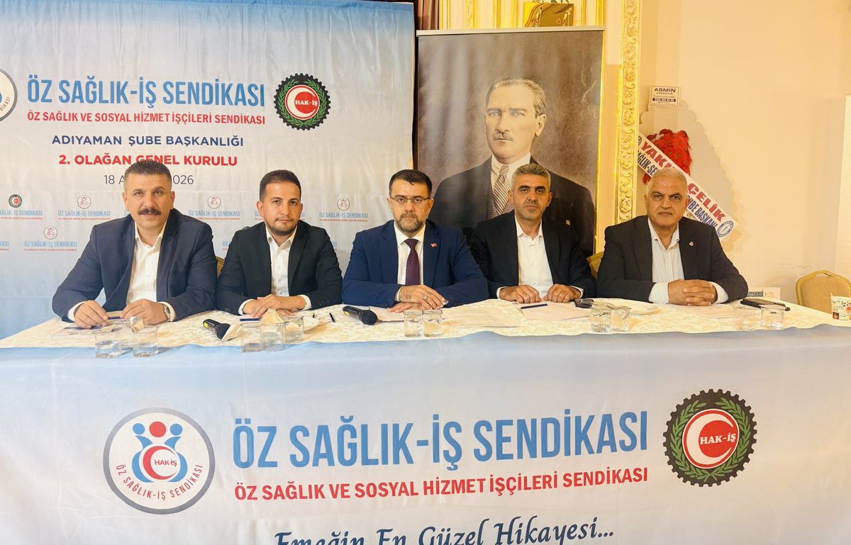 akuzum_mehmet's tweet photo. 📍Adıyaman

Sendikamız Öz Sağlık-İş’in Adıyaman 2. Olağan Genel Kurulu Genel Başkan Yardımcımız Fehmi Azboy'un katılımları ile gerçekleştirildi.

Genel Kurulumuzun teşkilatımıza, üyelerimize ve emek mücadelemize hayırlı olmasını diliyor; yeniden güven tazeleyerek Şube Başkanlığı görevine seçilen Mustafa Uğur Köse Başkanımızı gönülden tebrik ediyorum.