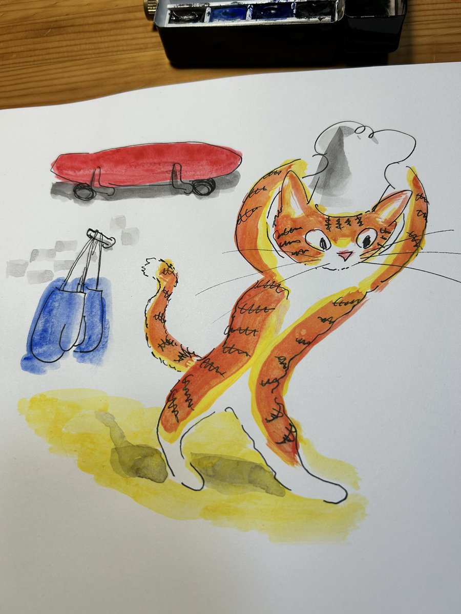 ttnorihiro's tweet photo. 🐈試作。オレンジ色がもうちょっと馴染むと良さそう https://t.co/wB9rMn8Kgf
