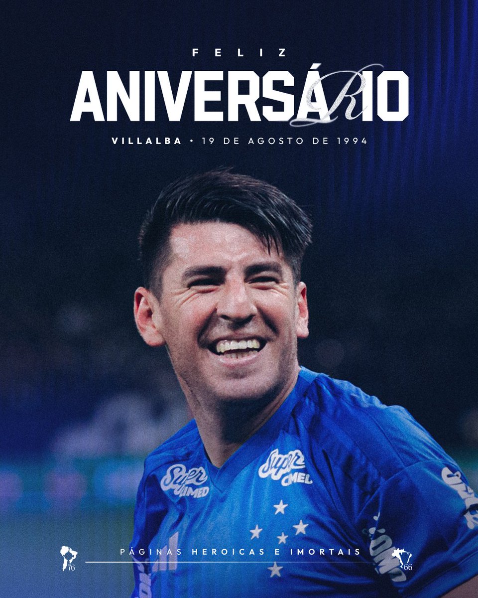 Cruzeiro's tweet photo. Hoje é aniversário do zagueiro Villalba, Nação Azul! 🦊🎂

Desejamos muita prosperidade, saúde e conquistas com o manto celeste! Parabéns, Villa! 💙 https://t.co/64D0H5Zg5W