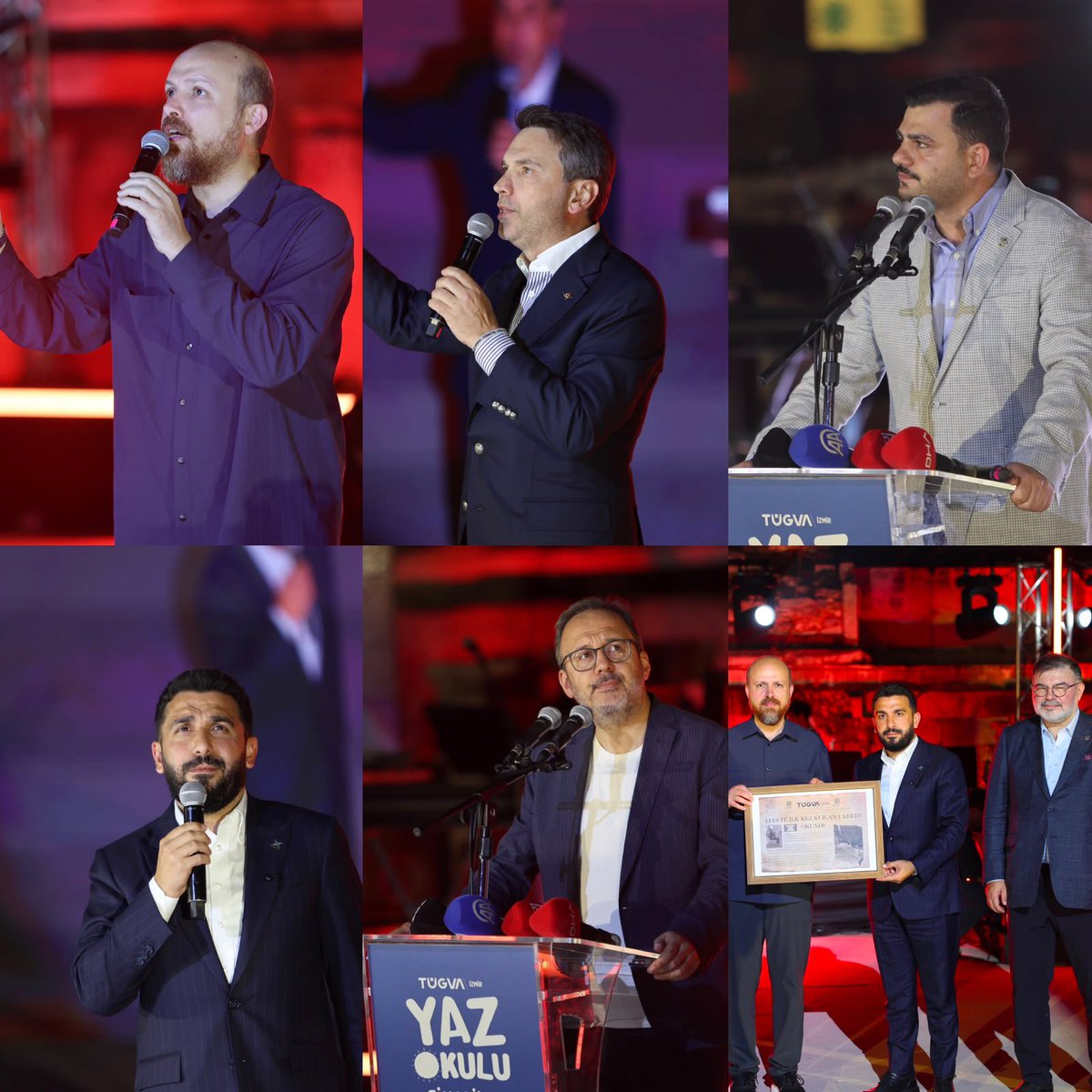 Bilalsaygili's tweet photo. TÜGVA Yüksek İstişare Kurulu Üyesi Sn. Necmettin Bilal Erdoğan, Enerji ve Tabii Kaynaklar Bakanımız Sn. Alparslan Bayraktar, Genel Sekreterimiz Sn. Eyyüp Kadir İnan ve TÜGVA Başkanımız Sn. İbrahim Beşinci’nin katılımlarıyla gerçekleşen TÜGVA İzmir Yaz Okulları Kapanış Programı’nda, gözümüzün nuru evlatlarımız ve kıymetli aileleriyle bir araya geldik.

Gençlerimizin bilgiyle, değerlerimizle ve kardeşlik ruhuyla dolu bir yazı geride bırakmalarına vesile olan TÜGVA İzmir ailemize gönülden teşekkür ediyorum.

Geleceğimizi inşa edecek; ahlaklı, erdemli ve şuurlu bir nesil için çalışmaya devam edeceğiz.

📍Efes Antik Kent