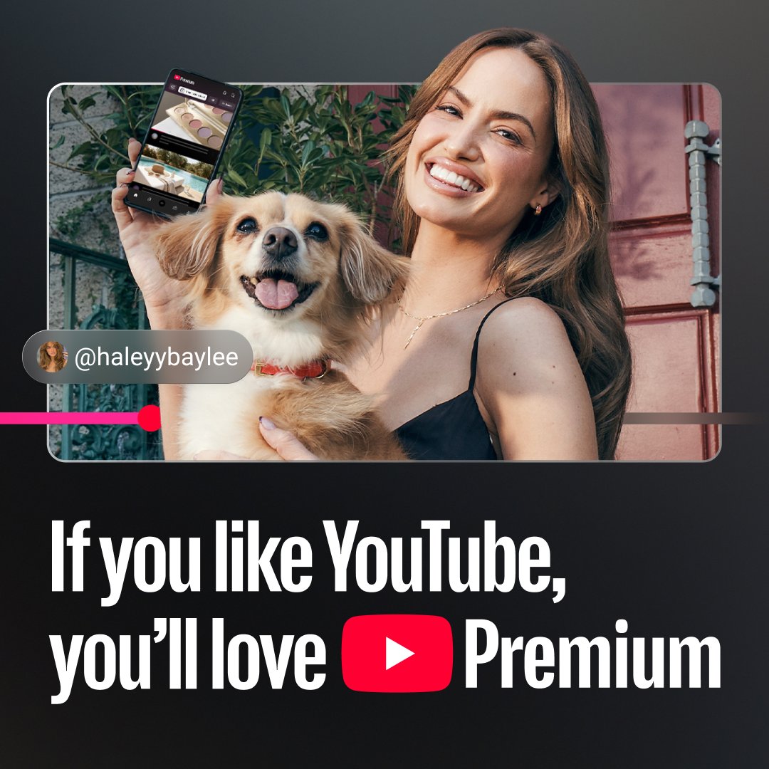 YouTube's tweet photo. YouTube Premium is always clutch. Watch ad-free, offline, and in the background.