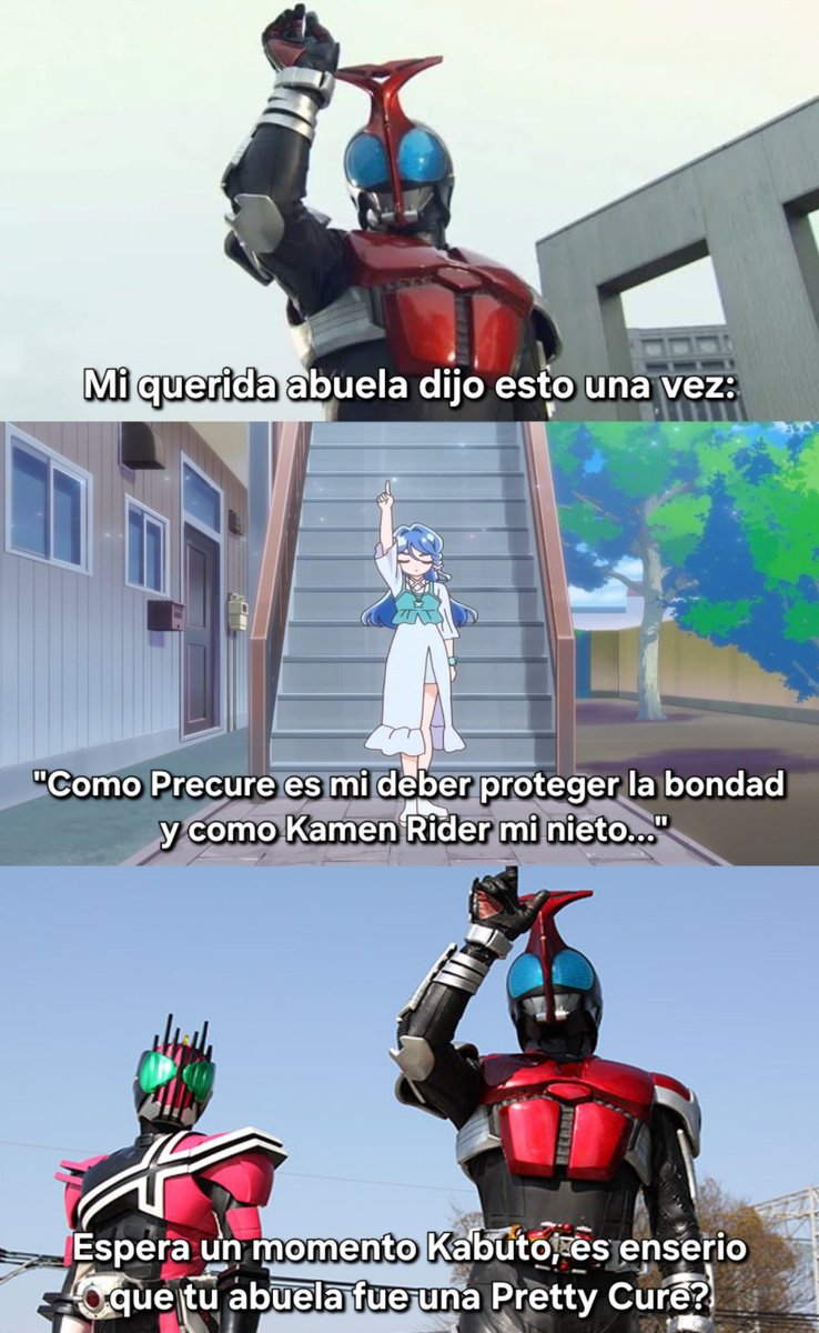 DanielOrozcoXD1's tweet photo. Así es, todo este tiempo Cure Eclair era la abuela de Soji Tendou. ☝️✨️ https://t.co/yzVB4kHE8r