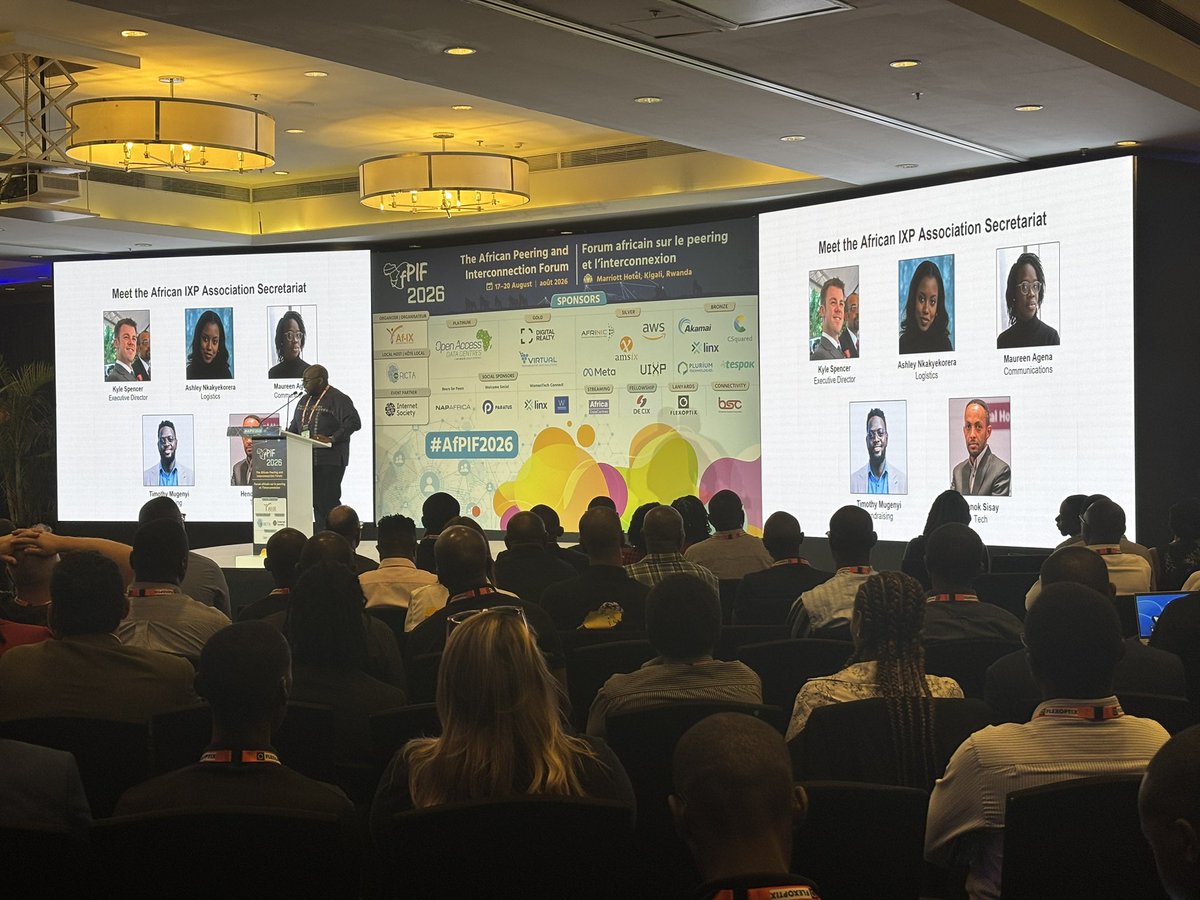 isoc_rw's tweet photo. #AfPIF2026 has officially kicked off in Kigali! 🇷🇼 
The premier peering and interconnection event in Africa, bringing together Internet community leaders, operators, IXPs, and stakeholders from across the continent  to strengthen Africa’s Internet ecosystem. https://t.co/9CjnrxsA8F