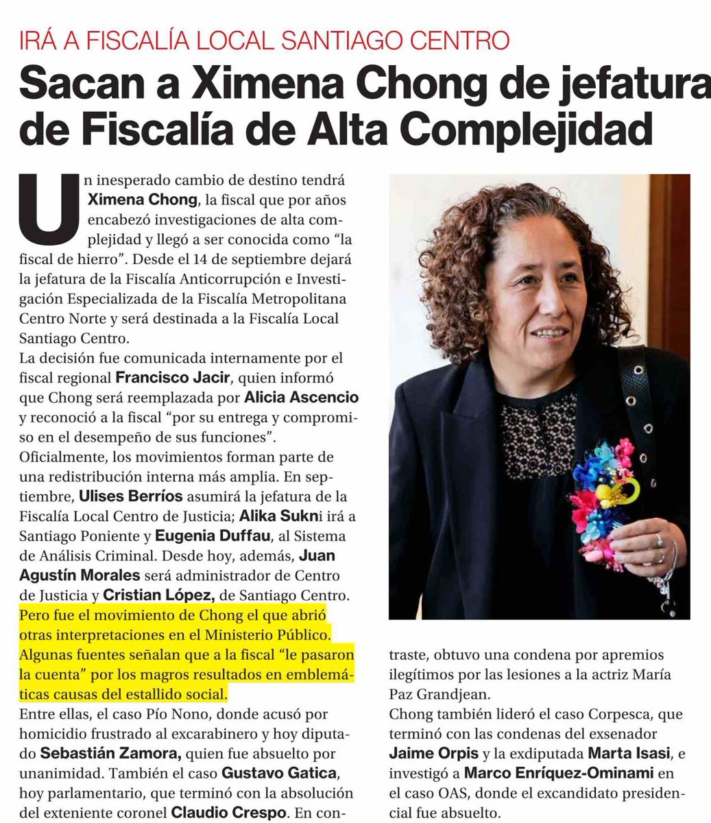 aldunatefran's tweet photo. Esta es la mejor noticia que hemos recibido respectiva a esta señora desde la absolución de @ClaudioCrespoG ! El show y el gasto público fueron demasiado!
#IzquierdaNefasta 
#IzquierdaMiserable 
#XimenaChong 
#IzquierdaNuncaMás https://t.co/yqSGJMlr17