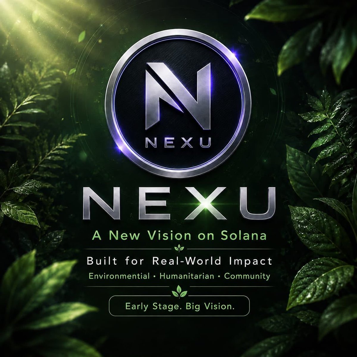 cryptoprof93's tweet photo. A new vision is taking shape on Solana.

NEXU is being built with a long-term goal: to connect digital assets with transparent, measurable real-world impact.

Our focus goes beyond launching a token.

We are building toward an ecosystem centered around:

• Environmental initiatives
• Humanitarian support
• On-chain transparency
• Community participation
• Long-term sustainable growth

NEXU is still in its early stage, and the foundation is being built step by step.

The token has not launched yet.

For those who like discovering ambitious projects before they become widely known, this is the beginning.

Follow @Nexu_Sol and be part of what comes next.

NEXU — For a Better Tomorrow.