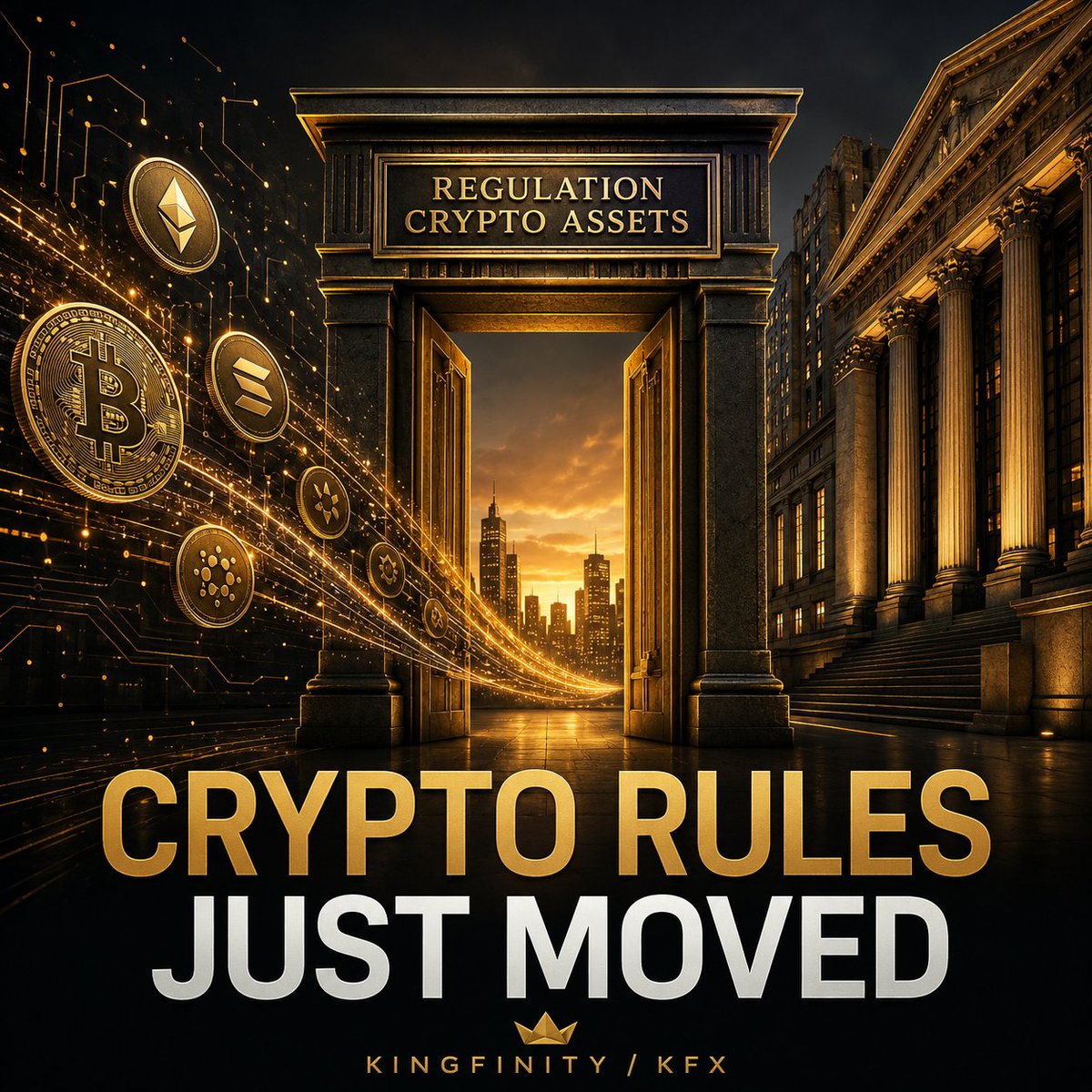 Kingfinity's tweet photo. 🚨 CRYPTO REGULATION JUST MOVED FROM TALK TO TEXT.

The U.S. SEC has formally proposed “Regulation Crypto Assets,” creating tailored pathways for certain crypto-related securities offerings, including exemptions of up to $5 million and $75 million under different conditions.

This is not a final rule, approval or green light for every token. A 60-day public-comment process comes next. But it is a serious signal: U.S. crypto policy is starting to focus on defined issuance frameworks instead of relying only on enforcement and interpretation.

At the same time, the infrastructure race is accelerating. Metaplanet announced a U.S. bitcoin-treasury platform backed by 2,100 BTC, while Kraken is bringing conventional U.S. stocks and tokenized equities together for European customers.

The bigger narrative? Crypto is no longer building beside traditional finance. It is being wired directly into regulated markets. ⚖️🏛️

#CryptoNews #DigitalAssets #Bitcoin #Tokenization #Regulation #kingfinity #kfx