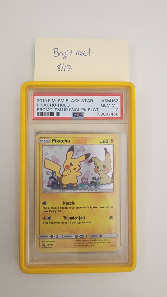 Chansey_GG's tweet photo. 📂 Pokémon
🏷 EX
🎉 Now live: Pikachu BLACK STAR PROMO #SM162 PSA 10
🎟 205 spots × $10.00 = $2050.00
https://t.co/z2l863lNVX https://t.co/BLYLpviwMW