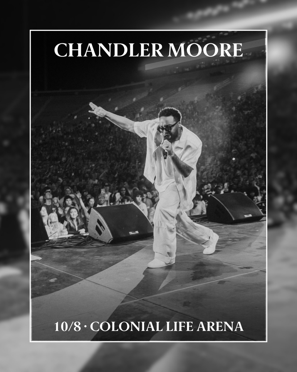 CLAmktg's tweet photo. Catch Chandler Moore with Phil Wickham + Jamie MacDonald on October 8 at Colonial Life Arena! 🙌

Tix > https://t.co/Nc6SNFtT0D https://t.co/etvxx3dfb0