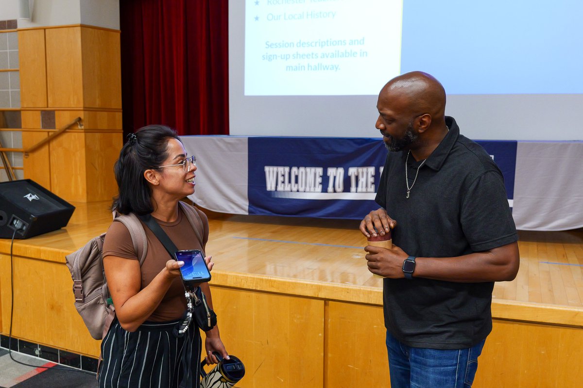 RCSDNYS's tweet photo. New Teacher Orientation is underway! 

🍎 Today, our new educators heard directly from RCSD parents about their experiences, their students, and the community we serve. It was a chance to listen, ask questions, and start the school year with a new perspective.  

#ONERCSD https://t.co/MWPx7Ji1EN