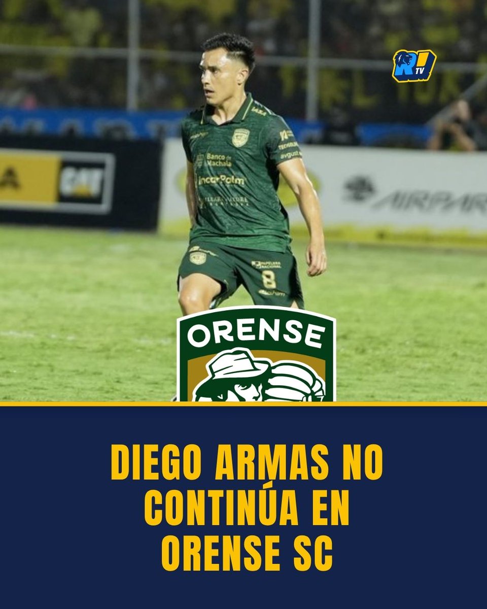 RugeTV1's tweet photo. 🟢⚪ ¡FIN DE CICLO EN ORENSE!
Orense SC informó que, por mutuo acuerdo, decidió finalizar la relación contractual con el jugador Diego Armas.
📌 La salida se concretó la semana pasada.
👏 El club le deseó éxitos en sus próximos retos profesionales.
#OrenseSC #DiegoArmas https://t.co/MKZB3NpyjZ