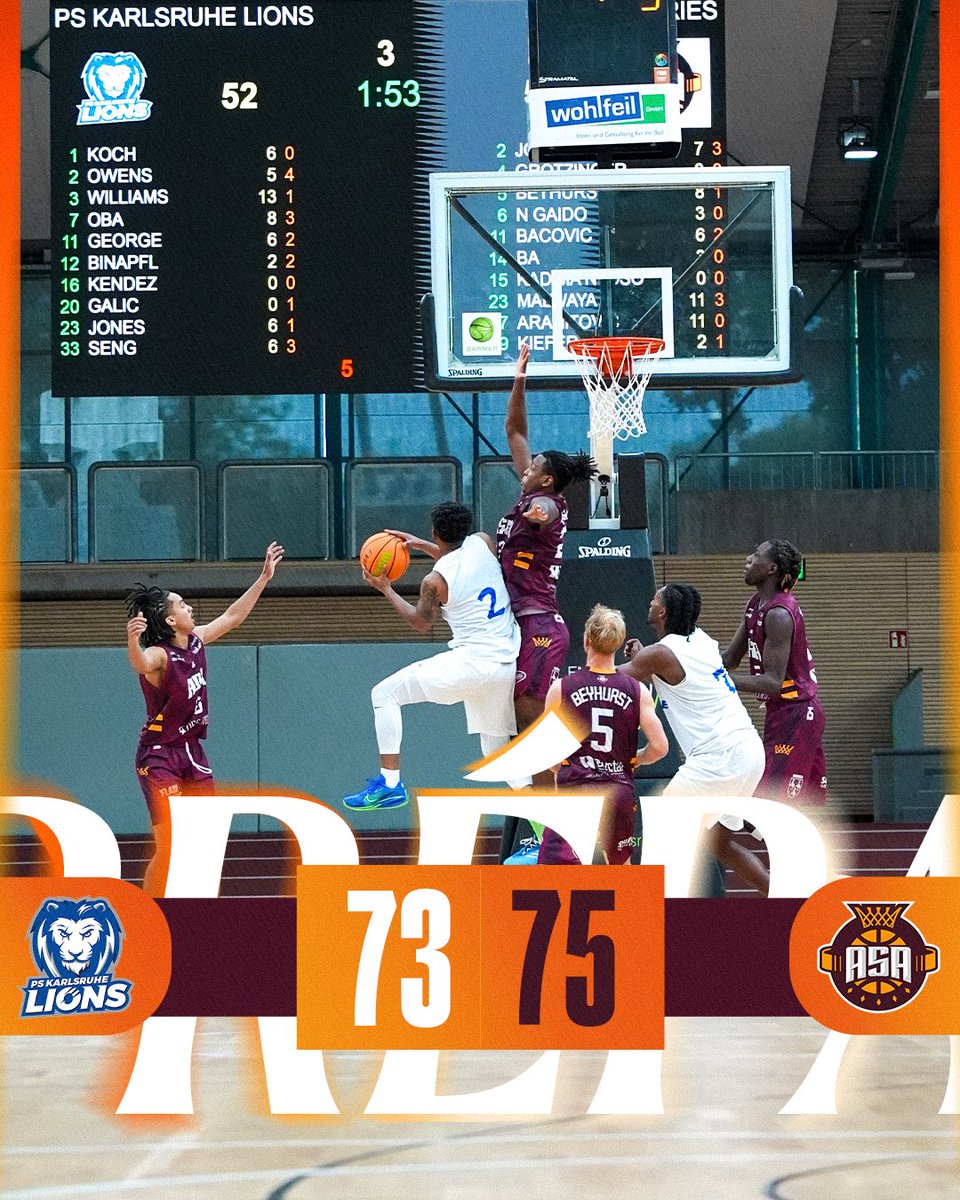 basket_asa's tweet photo. ✅ On démarre cette prépa par une victoire à Karlsruhe, avec seulement 6 pros sur le terrain 🙌🏼

#irréductibles #ASAFamily #Élite2 https://t.co/vxOQcfI7cf