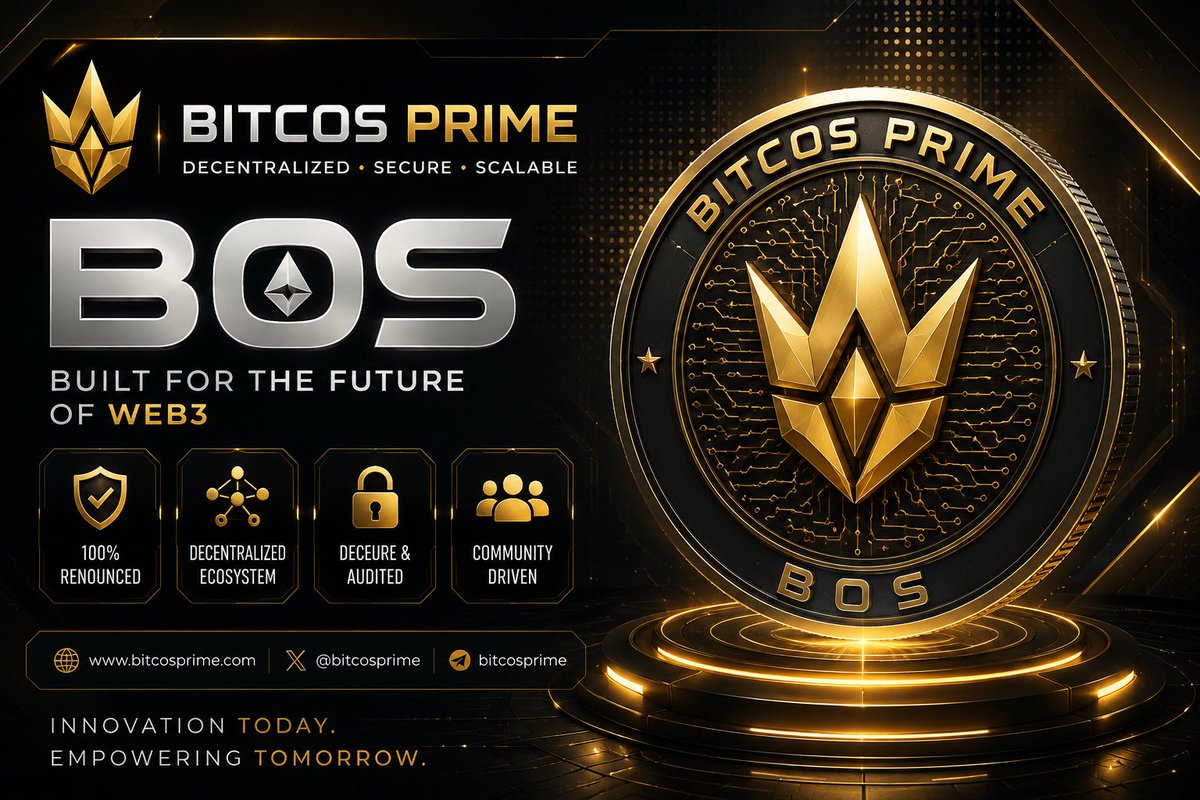 bitcosprime's tweet photo. 🚀 BITCOS PRIME (BOS) — BUILT FOR THE FUTURE OF WEB3.

Decentralized. Secure. Scalable. Community Driven. ⚡

🌐 https://t.co/IgTN2Doeps
✦ @bitcosprime
#BitcosPrime #BOS #Web3 #Blockchain #Crypto #Decentralized #BOSCommunity https://t.co/AdGqYn5ITT