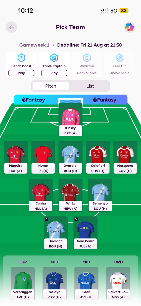Yungnuggetfc's tweet photo. @FPL__Fish bb1 https://t.co/EWZ5HOULkd
