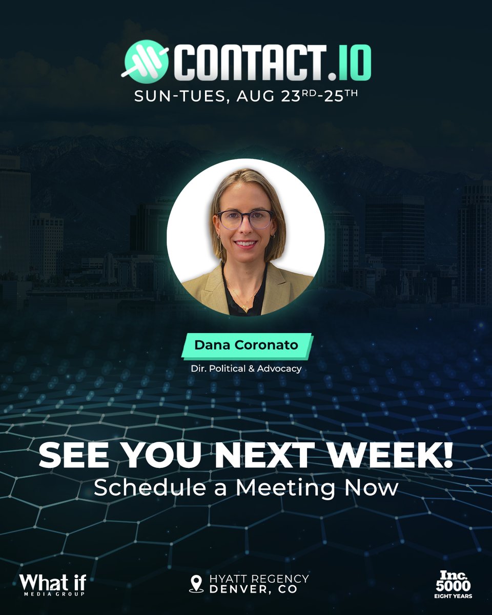 WhatIfMediaGrp's tweet photo. We’re heading to https://t.co/Q0sePjjzQp 2026! 🚀

Join us as Dana connects with industry leaders to exchange ideas and explore what’s next for contact centers, customer experience, &amp; AI-powered engagement.

📍 Denver, CO
📅 August 23–25, 2026 https://t.co/5ytiCQ5Bma