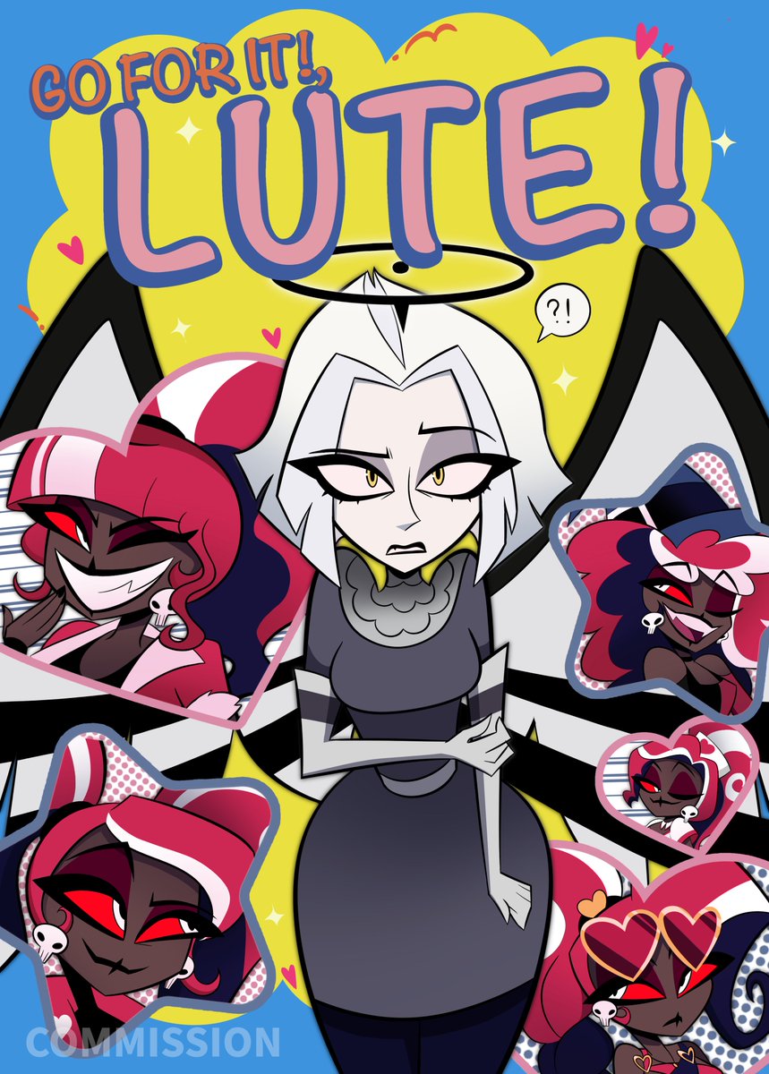 clownyblitz's tweet photo. Commission for @/solarsey on discord! 
#hazbinhotel #lute #velvette https://t.co/RvEKe4M8sg