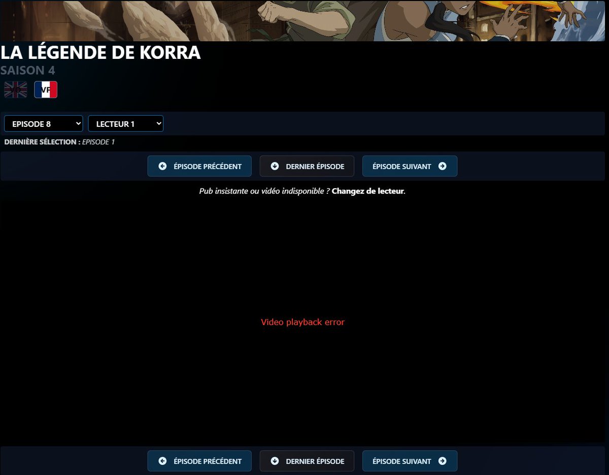 Bastimasterd's tweet photo. Bonsoir @Anime_SamaFR  je vous envoie des captures de the legend of korra  version vf qui ne peuvent être lu. https://t.co/49HwrlOtEE