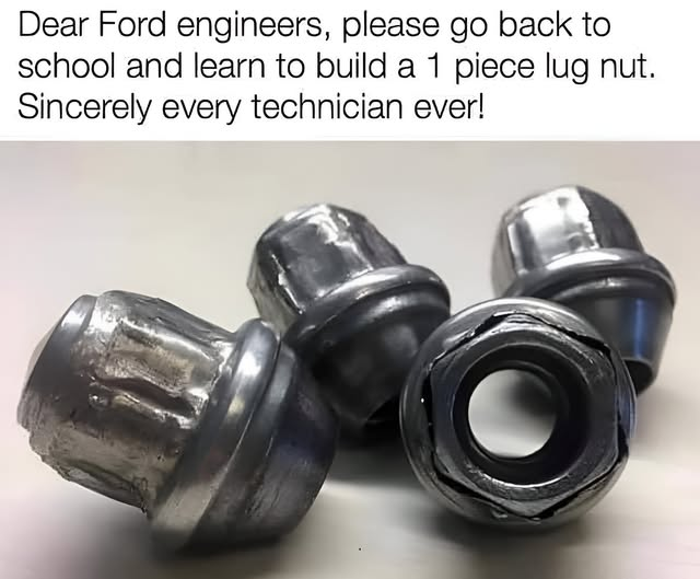 5PointSlo's tweet photo. Literally the first thing I pull off my Fords. Cheapo Amazon lug nuts don't require me to beat them out of the socket with a dowel and mallet. https://t.co/becckugIV7