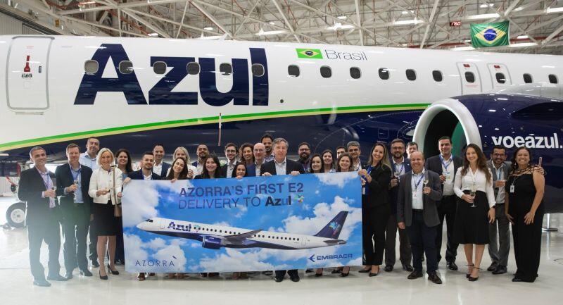 AviationWeekMRO's tweet photo. For the first time in four years, all of @azulinhasaereas’s @Embraer #195-E2s are in operation now that issues with the Pratt & Whitney geared turbofan engines powering those aircraft are resolved.
#GTF
https://t.co/O07tzcdnv1 https://t.co/iqh1rZnq33