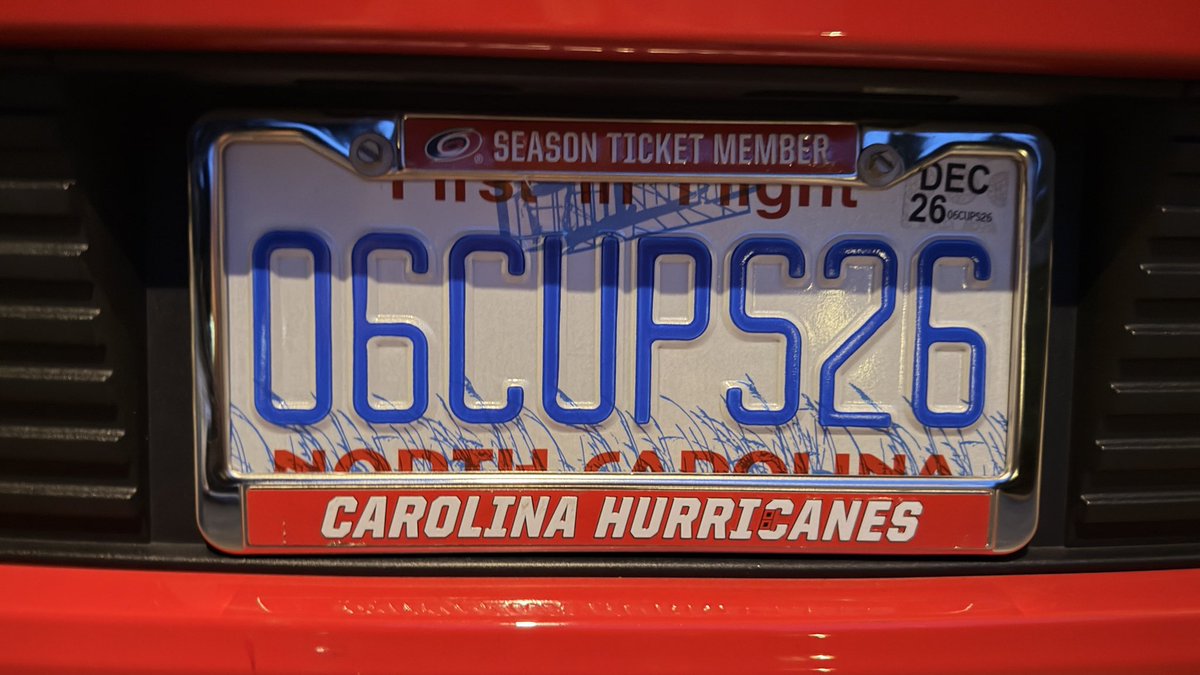 DavidNash28's tweet photo. @Canes @TrippTracy @mikemaniscalco is there a better license plate? https://t.co/Z0Maw8hMMF