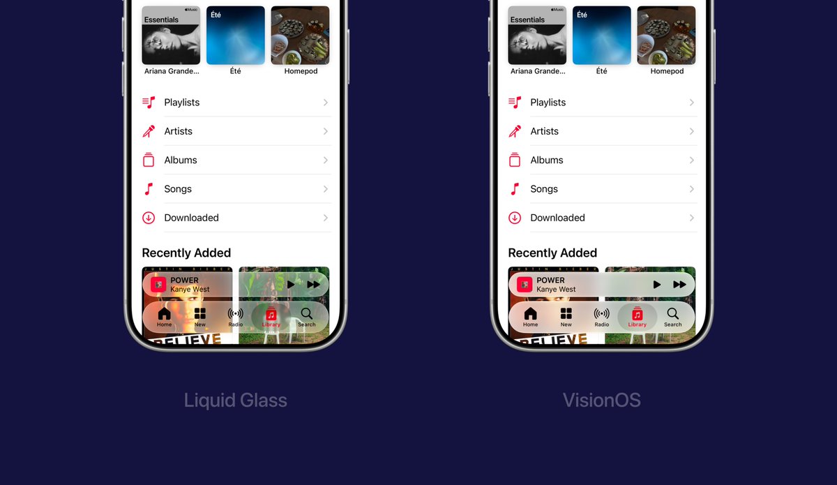 SiriAI_blog's tweet photo. Liquid Glass VS VisionOS

Do you have a preference? https://t.co/WsFFIol0hA