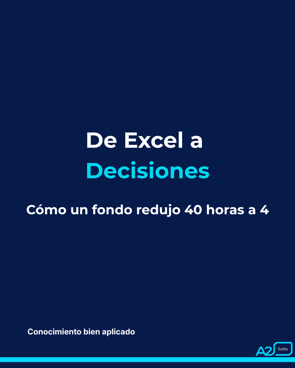 AlcuadradoSA's tweet photo. ¿Tu equipo también pierde horas en Excel? 📊

40 horas/mes consolidando información.
3 custodios.
2-3 errores/mes.
Con Suite A2, puedes liberar hasta 36 horas al mes y convertir datos consolidados en decisiones en tiempo real.
De Excel a decisiones. 🚀

#SuiteA2 #Fintech https://t.co/N1Gtgq6dQy