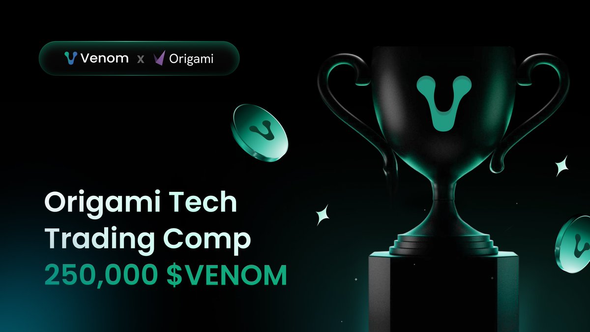 VenomFoundation's tweet photo. ⏳ Still Time to Compete for 250,000 $VENOM Prize Pool ⏳

ICYMI: 🏆 @origamitech_  is currently hosting a Venom trading competition on KuCoin.

📅 End Date: August 22, 12:00 UTC

Join in and leverage your trading skills to win prize money while you still have the chance.

📈 It’s a Grid League event: the more you trade, the higher you rank and the bigger your share of the prize pool.

🔗 Join the competition now and win your share of the prize pool: https://t.co/poGfrqifqz