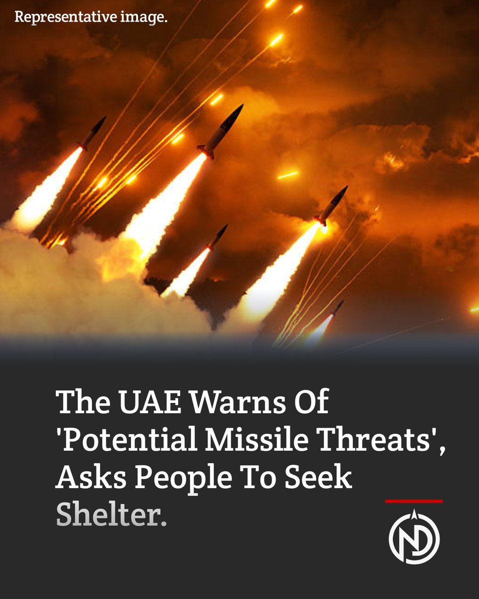 ndpost_'s tweet photo. The UAE's air defense systems activated and issued emergency alerts after detecting a missile threat directed toward the country, Emirati authorities quickly stabilized the situation and issued an all-clear. https://t.co/8tRprZzCyu
