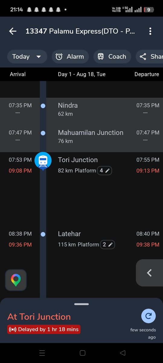 deepak_naveen's tweet photo. @RailwaySeva @drmdhnecr Zero punctuality in the CIC section! Train No. 13347 Palamu Express is delayed by 1h 18m at Tori Junction.
With railway officials turning a blind eye to passenger plight, a mass public protest against the administration seems to be the only remaining solution. https://t.co/X0PrLZ5jrp