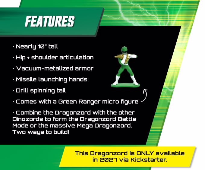 PwrRngr's tweet photo. Hey #PowerRangers fans, finish your Re-Ignition Dino Zords, with the Dragonzord! The Kickstarter for this is now OPEN. 

🦖 Kickstarter Exclusive
💵 Goal is $400,000 
⏳ Needs funding by Sept 19th 

⚡️ Check it out: https://t.co/AOuIWe3Tgv https://t.co/4MSKBZ9vkv