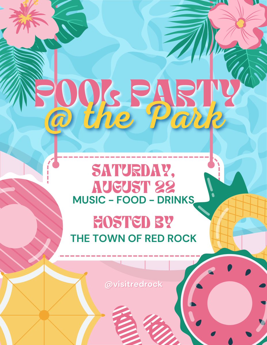 redrocktimes's tweet photo. the powers that be are aware that the last event didn’t quite go to plan, and want to make things right. so join us at 3 PM this saturday at the park’s pool for food, music, drinks, and a good time! #RREVENT #RRPOOLPARTY https://t.co/rMmImoIQYk