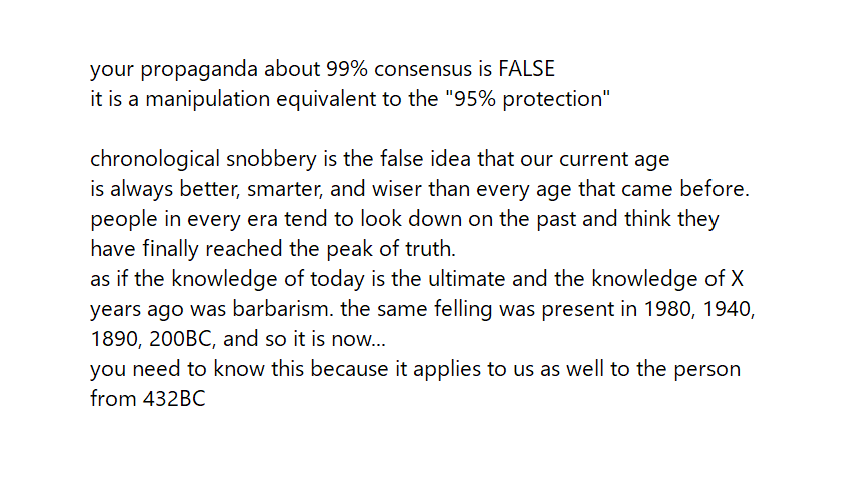 mandanata3's tweet photo. @GibbLaytham @robinmonotti there was a time when you sung the same song about the virus/jab/mask, you are singing about the "empirical evidence, data, advanced readings etc."

how old are you? i was brought up on Carl Sagan, the inception of global warming. nothing is decades of measurement, but models https://t.co/C2O44zQU6m