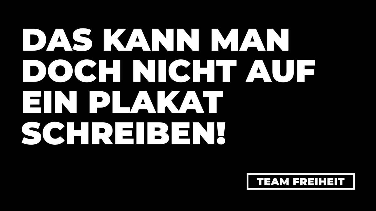 Teamfreiheit25's tweet photo. Letzte Woche habt ihr X mit euren Team-Freiheit-Plakaten geflutet. Jetzt bringen wir euer Meme in die echte Welt:

Wir plakatieren euer Meme als Großplakat in Mecklenburg-Vorpommern.

Und so geht's: 
Postet eure Variante des Team-Freiheit-Plakats als Bild in die Kommentare. Die drei Bilder mit den meisten Likes hängen wir groß in MV auf.

Wer bisher Spaß an unserer Kampagne hatte und will, dass wir Stufe zwei und drei mit einem Knall zünden können, kann uns hier unterstützen: https://t.co/hPNp8c71Kg

Und wer nicht nur mitlachen, sondern mitmachen will, wird hier Mitglied im Team Freiheit: https://t.co/ZHx8CZbof2