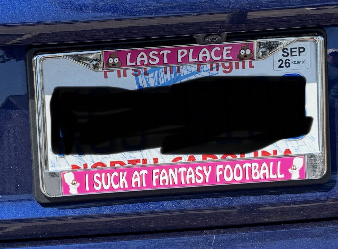 MAROON79's tweet photo. @LanceZierlein This is what the loser of a friend’s league has to drive around with all the next year. https://t.co/xVkBKG8CDI