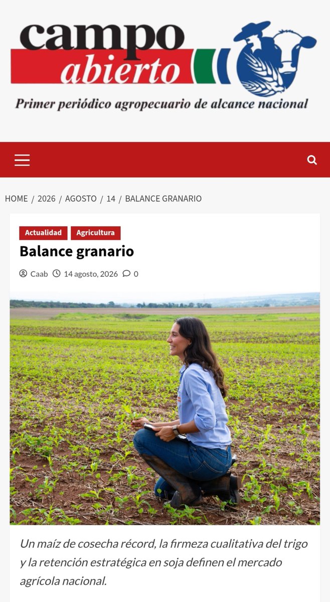 Basom1Bernardo's tweet photo. Balance granario #Maíz #cosecha récord de 70 M/tn y sostén en consumo interno; #trigo c/#embarques históricos, pero brecha #calidad y #soja c/retención estratégica frente abundancia global #Panorama del #mercado físico. 🌽🌾🫘 #Campo  #ExportacionesAgro https://t.co/3yYrKsSAr0 https://t.co/utlaNGzQZ9