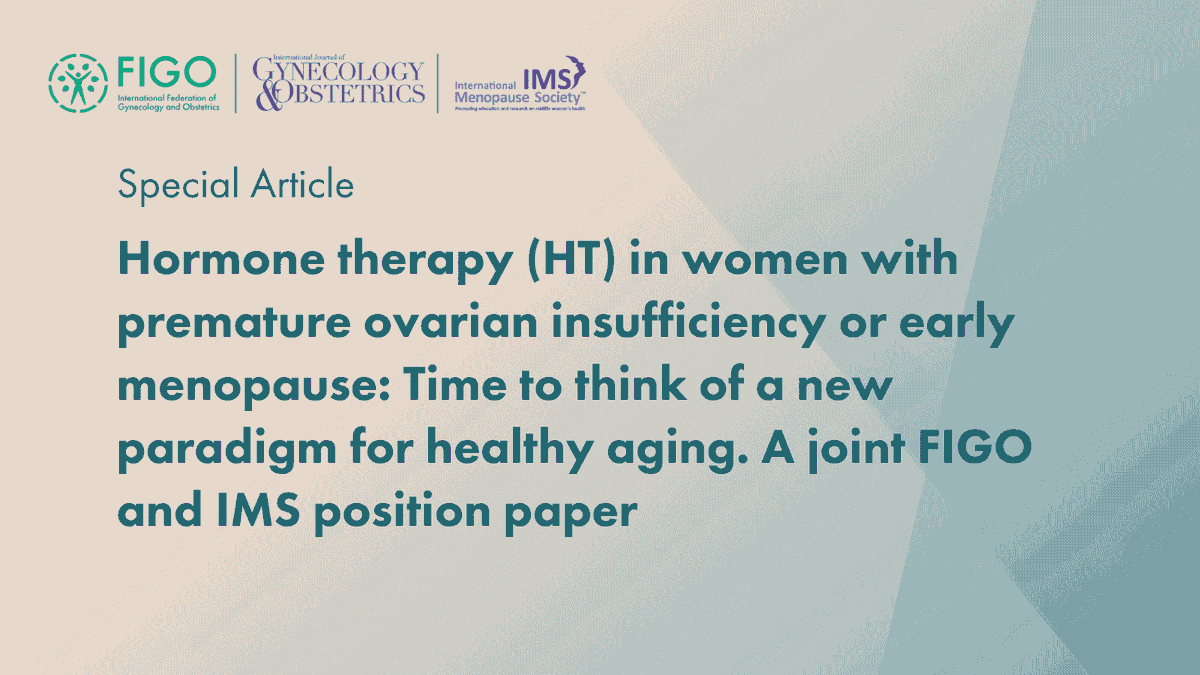 FIGOHQ's tweet photo. The FIGO Committee on Women at Menopausal Age, in collaboration with the @IntlMenopause (IMS), has published a joint position paper in the International Journal of Gynecology & Obstetrics (IJGO) calling for a globally coordinated effort to strengthen awareness, professional education and research on premature ovarian insufficiency (POI) and early menopause (EM). 

The paper seeks to ensure equitable access to multidisciplinary care, with the goal of improving women's health and supporting the long-term sustainability of healthcare systems.

Read more: https://t.co/S5oSH4uLJk