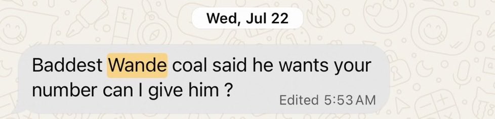 abazwhyllzz's tweet photo. @WANDECOAL This you?😂 https://t.co/UmVjNecwQZ