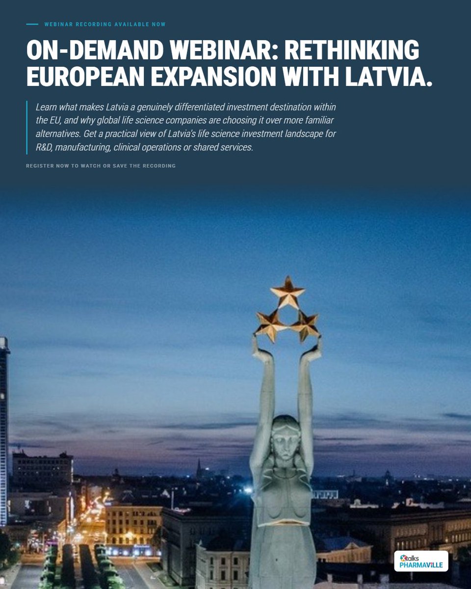 LifeSciLocator's tweet photo. On-demand from Xtalks:
Rethinking European Expansion: What Life Science Leaders Can Learn from Latvia.
With Deniss Čamovs + Annija Veinsteina (LIAA).
Watch →
https://t.co/0J1VvGTty0
#Xtalks #Latvia https://t.co/1BL4JlKkST