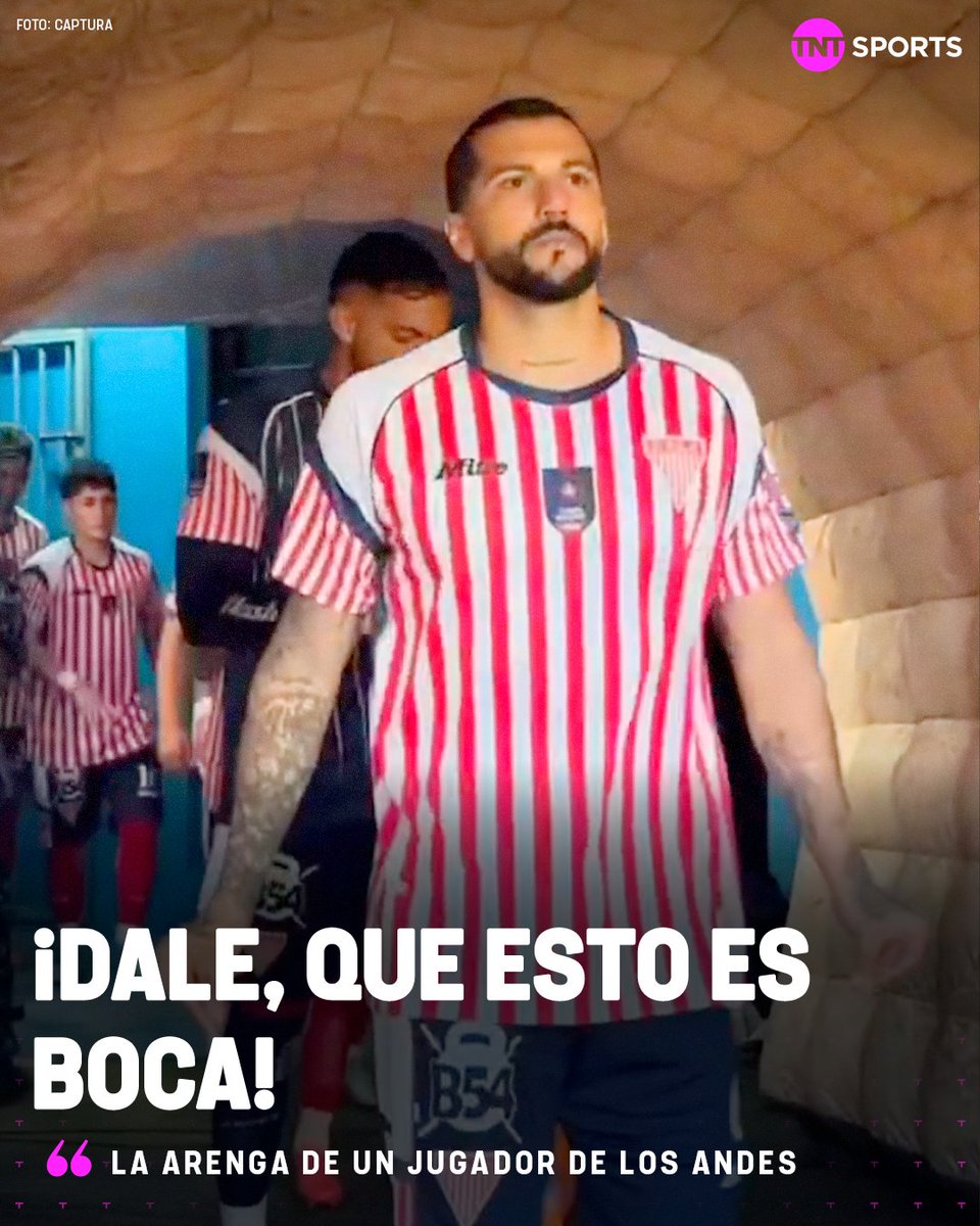 TNTSportsAR's tweet photo. Atención a la arenga de un jugador de LOS ANDES previo al clásico que disputó contra Temperley 🔵 🟡 https://t.co/6eD8Ytzd5e