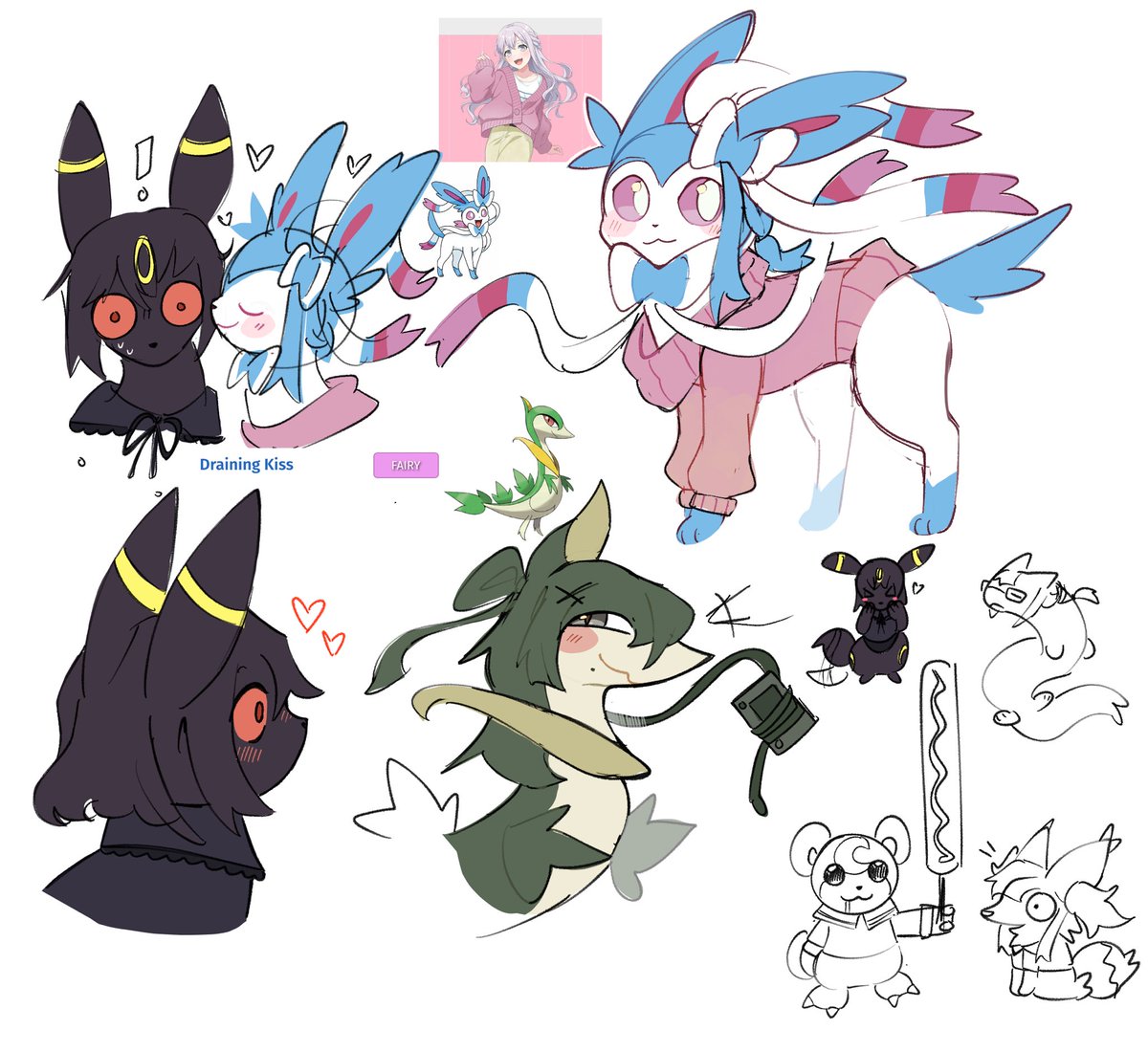 _samuperior's tweet photo. yumemita x pokemon doodles https://t.co/lFQpp02O3B